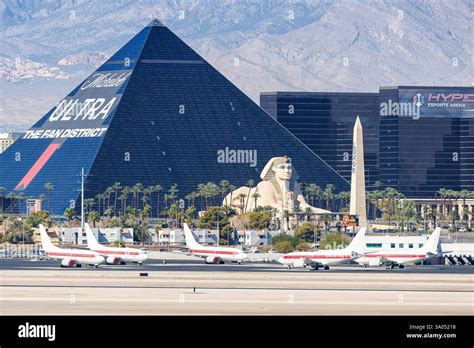 JANET aircraft parked near private terminal Las Vegas airport