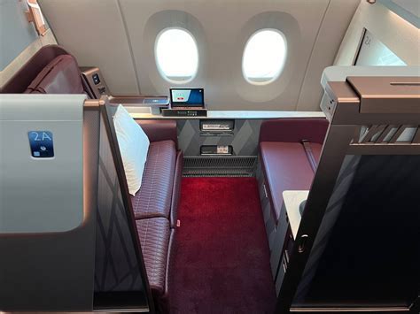 Japan Airlines first class meal and champagne service on trans-Pacific route