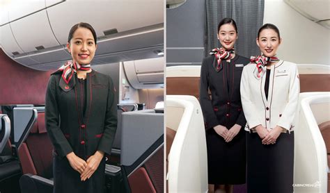 Japan Airlines flight attendants safety briefing training session