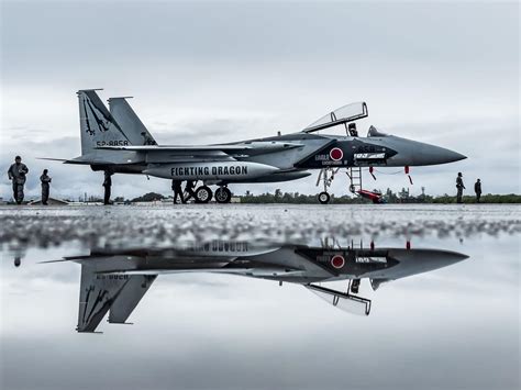 Japanese F-15J and F-35A in joint patrol over the East China Sea
