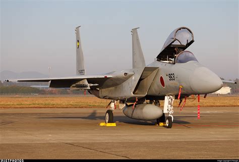 Japan’s F-15J fleet lined up at a military base