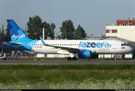 jazeera airways airbus on tarmac at budapest airport after inaugural flight