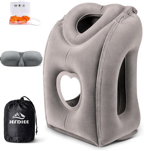 JefDiee inflatable travel pillow