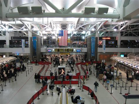 John F. Kennedy International Airport terminal with international carriers