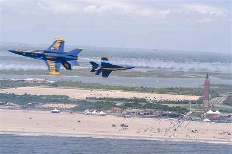 Jones Beach Airshow Blue Angels over Atlantic surf 2026