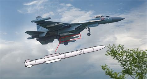 K-77M air-to-air missile on static display at Russian airbase