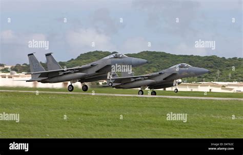 kadena air base f-15 aircraft on okinawa tarmac