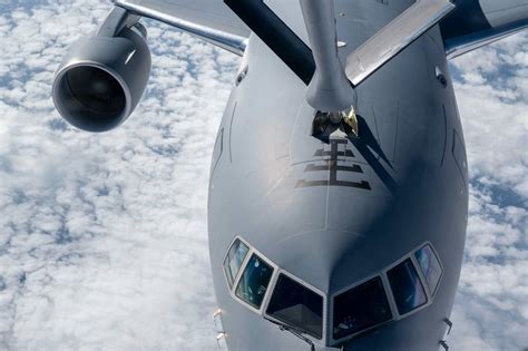 KC-46 Pegasus refueling F-35 fighter during long-range mission