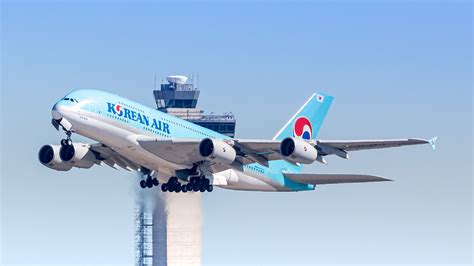 korean air airbus a380 at new york jfk airport