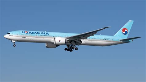 Korean Air Boeing 777-300ER economy 3-3-3 configuration