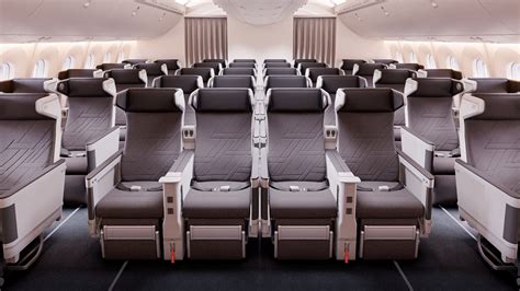 Korean Air Boeing 777 economy class spacious seating interior