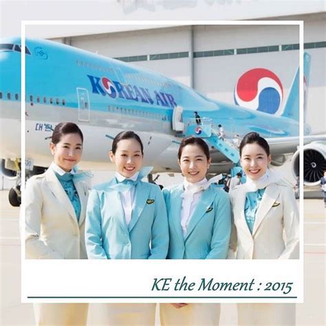 Korean Air flight attendants assisting passengers onboard