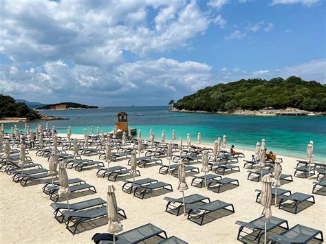 Ksamil beach in Albania buzzing with international visitors in summer 2025