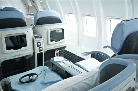 La Compagnie all business class cabin interior with lie flat seats