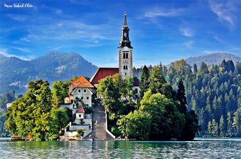 Lake Bled Slovenia island church alpine lake