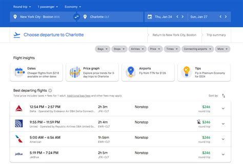 Laptop screen displaying Google Flights interface with a complex multi-city search query for hidden city ticketing
