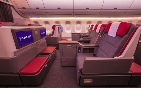 LATAM Airlines business class cabin between Miami and Lima