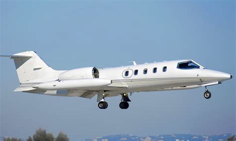 Learjet 35 aircraft in flight