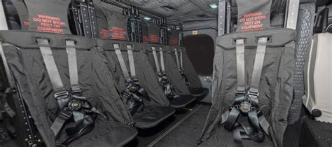 Leonardo AW149 cabin interior configured for troop transport