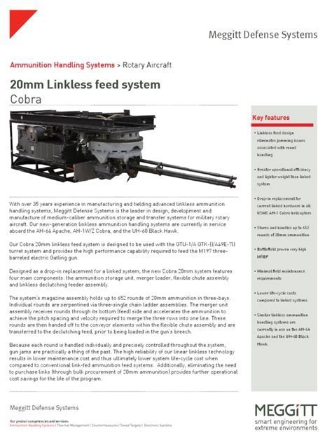 Linear linkless ammunition feed system used in the F-22 gun system