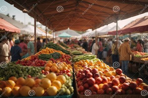 Local market in old town Lagos with fresh produce and artisan goods