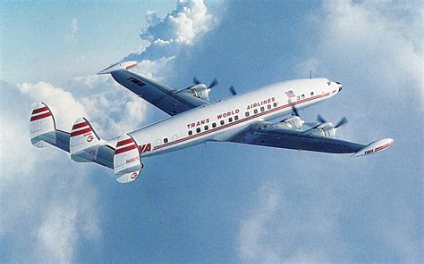 Lockheed Constellation triple tail aircraft TWA livery historical airliner