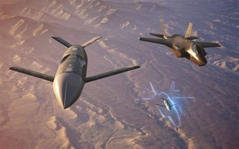 lockheed martin f-35 lightning ii with loyal wingman drones