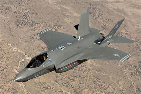 Lockheed Martin F-35A Lightning II fighter aircraft at European air base