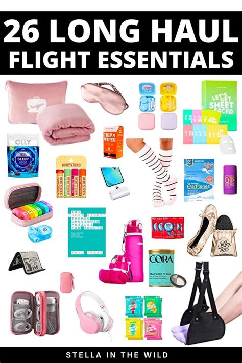 long haul flight travel essentials eye mask headphones water bottle