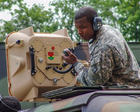 Long Range Acoustic Device mounted on military vehicle