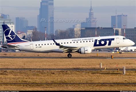 LOT Polish Airlines Embraer 190 at Warsaw Chopin Airport