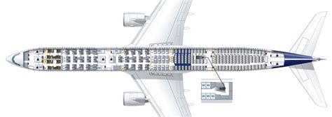 Lufthansa A340-600 aircraft showing passengers walking toward the staircase to the cargo hold restroom