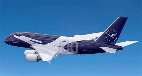Lufthansa A380 D-AIMH 100th anniversary blue livery