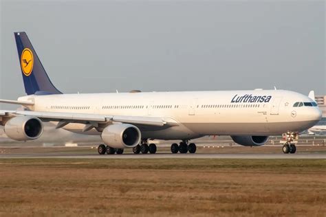 Lufthansa Airbus A340-600 parked at Frankfurt before final retirement phase