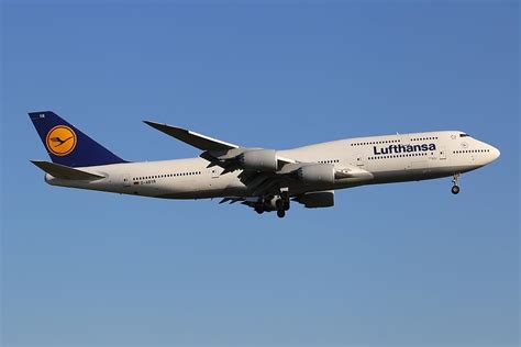 Lufthansa Boeing 747-8i at Frankfurt airport long haul departure
