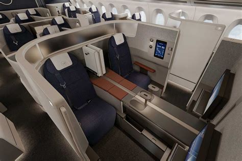 Lufthansa Boeing 787-9 Allegris Business Class cabin during boarding