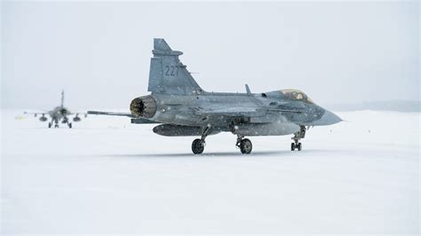 Lulea-Kallax Air Base Gripen fighters Arctic Sweden
