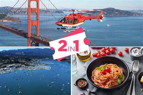 lunch in sausalito waterfront following helicopter landing 2025