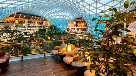 luxury airport lounge garden interior seating natural light