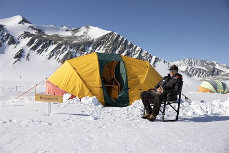 luxury expedition camp set up at Union Glacier for South Pole travelers