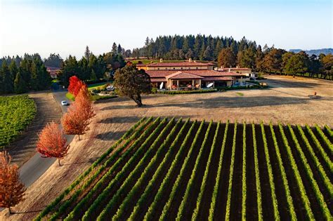 luxury helicopter on winery helipad in willamette valley