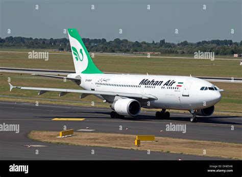 Mahan Air Airbus A310 parked at Tehran airport with IRGC-linked operations