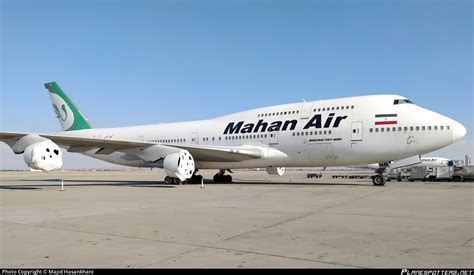 Mahan Air EP-MNB Boeing 747-400 parked in Iran storage facility