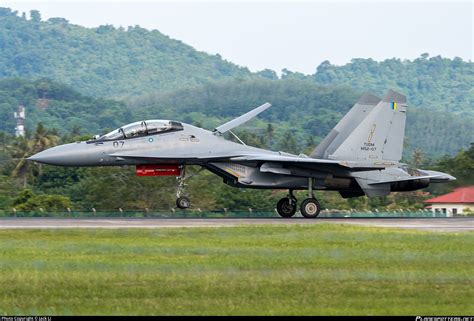 Malaysian Su-30MKM with custom electronics suite on tarmac