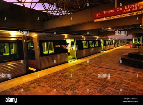 MARTA train arriving at an Atlanta station platform