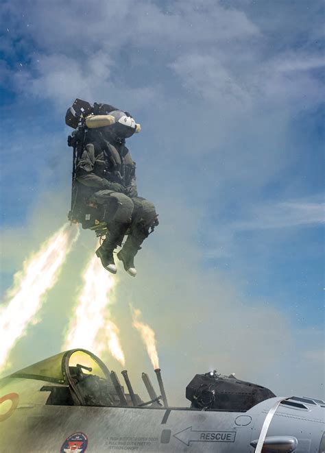 Martin-Baker ejection seat deployment in F/A-18
