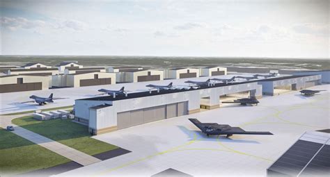 massive construction activity and new hangars at Ellsworth Air Force Base
