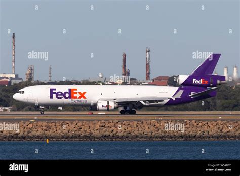 McDonnell Douglas MD-11F cargo aircraft showing distinctive tail-mounted third engine