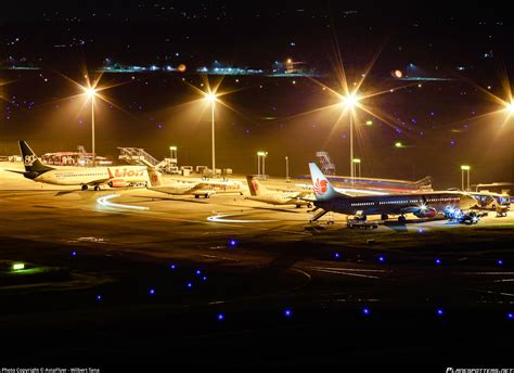 Medan Kualanamu International Airport runway at night during emergency landing