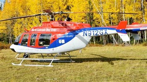 medevac helicopter outside rural clinic